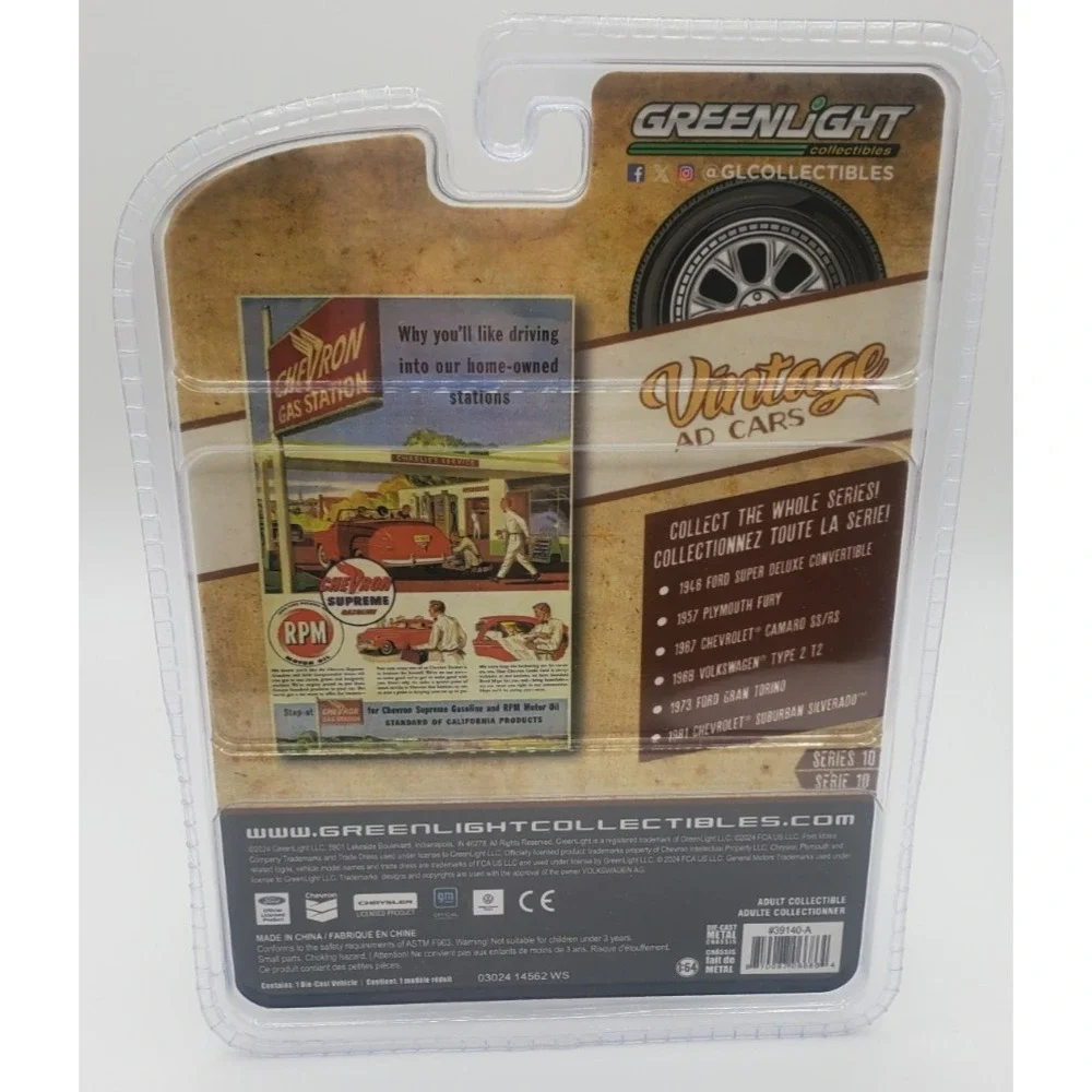 Greenlight 1946 Ford Super Deluxe Convertible 39140 Vintage Ad Cars‎ 1:64